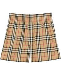Burberry Vintage Check Shorts - Natural