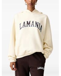 La Mania - Los Logo-Embroidered Oversized Hoodie - Lyst