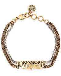 Alexander McQueen - Bracelet chaîne à breloque logo - Lyst