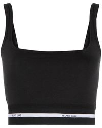 Helmut Lang - Logo-band Cropped Top - Lyst