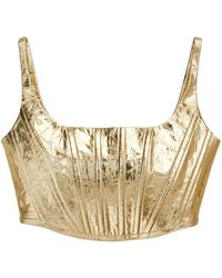 Marc Jacobs - Metallic Leather Corset Top - Lyst