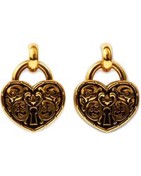 Etro - Heart Padlock Earrings - Lyst