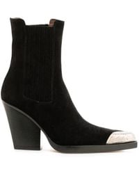 Paris Texas - Dallas Metal-Toe-Cap Suede Ankle Boots - Lyst