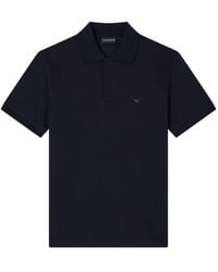 Emporio Armani - Logo Cotton Polo Shirt - Lyst