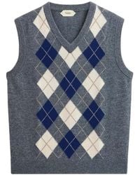 Pringle of Scotland - Argyle-Pattern V-Neck Vest - Lyst