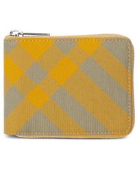 Burberry - Checked Zip-around Wallet - Lyst