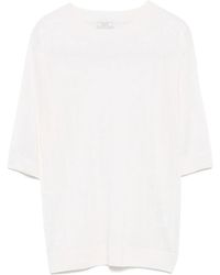 Peserico - Striped Fine-Knit T-Shirt - Lyst