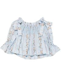 Agua Bendita - Isla Navegante Floral-Print Ruffled Top - Lyst