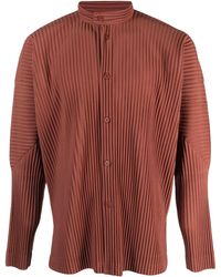 Homme Plissé Issey Miyake - Pleated Button-up Shirt - Lyst