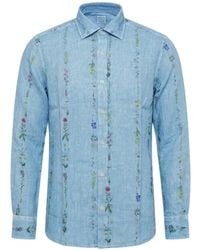 120% Lino - Floral-Print Shirt - Lyst