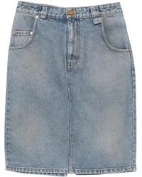 Willy Chavarria - Bad Girl Denim Midi Skirt - Lyst