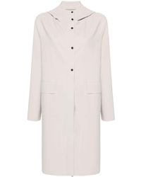Herno - Hooded Single-breasted Coat - Lyst