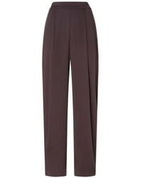 Pinko - Pleated Wide-Leg Trousers - Lyst
