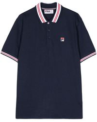 Fila - Logo-appliqué Cotton Polo Shirt - Lyst