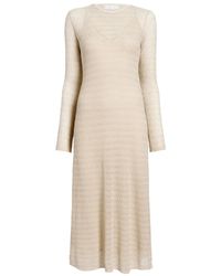 Proenza Schouler - Knitted Long-Sleeve Midi Dress - Lyst