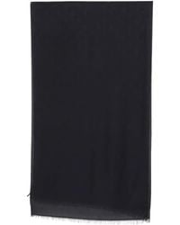 Emporio Armani - Sciarpa Con Frange E Monogramma - Lyst
