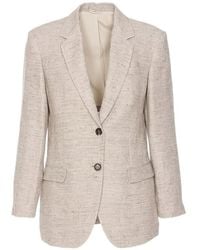 Brunello Cucinelli - Linen Tailored Blazer - Lyst