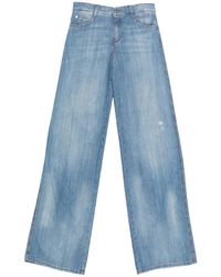 Ermanno Scervino - Wide-Leg Logo-Patch Jeans - Lyst