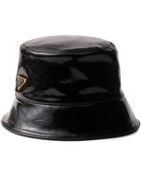 Prada - Naplak Patent Leather Bucket Hat - Lyst