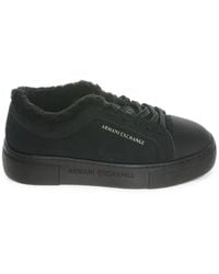 ARMANI EXCHANGE - Logo-Print Low-Top Sneakers - Lyst