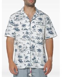 MC2 Saint Barth - Kalea Piping Detail Surfer-Print Shirt - Lyst