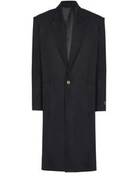 Balmain - Single-Breasted Wool Coat - Lyst