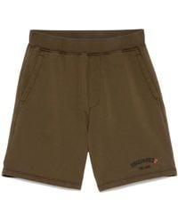 DSquared² - Relaxed Fit Cotton Shorts With Subtle Branding - Lyst