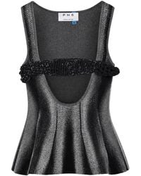 Ph5 - Reflective Peplum Tank Top - Lyst