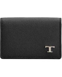Tod's - T Timeless Leather Cardholder - Lyst
