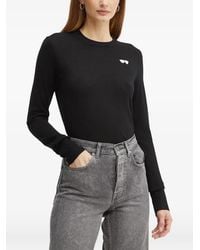 KARL LAGERFELD - Embroidered Round-Neck Knitwear - Lyst