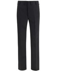 Prada - Straight-Leg Tailored Wool Trousers - Lyst