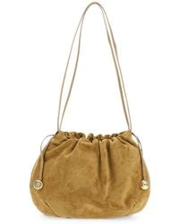 Liffner - Suede Drawstring Shoulder Bag - Lyst