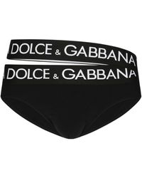 Dolce & Gabbana - Double-waistband Bikini Bottoms - Lyst