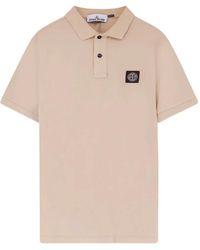 Stone Island - 2200008 Organic Cotton Piqué With Stretch Polo Shirt - Lyst