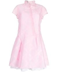 Shiatzy Chen - Lace-Underlay Cotton Dress - Lyst