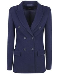 Seventy - Double-Breasted Wool Blazer - Lyst