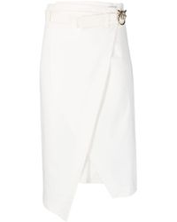 Pinko - Logo-plaque Belted Wrap Skirt - Lyst