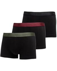 HUGO - 3-Pack Logo Trunks - Lyst