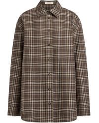 12 STOREEZ - Checked Flannel Shirt - Lyst