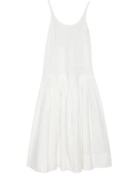 St. Agni - Robe Mi-Longue À Design Plissé - Lyst