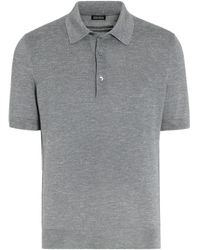 ZEGNA - Mélange-effect Polo Shirt - Lyst