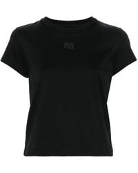 Alexander Wang - T-Shirt Met Logo-Reliëf - Lyst
