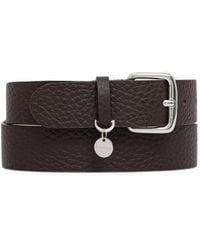 Gianni Chiarini - Logo-Charm Pebbled-Leather Belt - Lyst