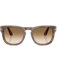 Persol - Elio Striped Square-Frame Sunglasses - Lyst
