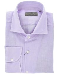Corneliani - Linen French-Collar Shirt - Lyst
