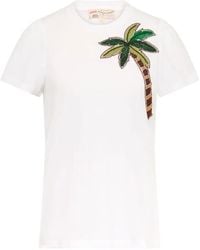 Maison Common - Palm-Tree Embroidered T-Shirt - Lyst