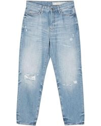 Armani Exchange - Distressed Washed Tapered Jeans - Lyst