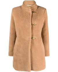 Fay - Veste En Fourrure À Fermoir Crochet - Lyst