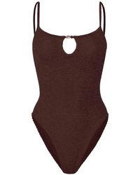 Hunza G - Mia Crinkle-Effect Swimsuit - Lyst