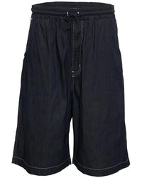 Comme des Garçons - Contrast-Stitch Drawstring Shorts - Lyst